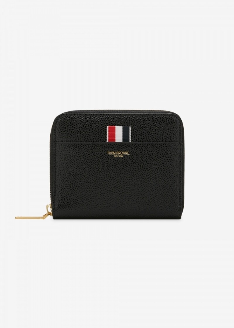 톰브라운 여성 삼선탭 지퍼 블랙 반지갑 FAW013A 00198 001