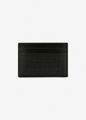 로에베 여성 실크 카프 리피트 블랙 카드지갑 C499322X03 1100