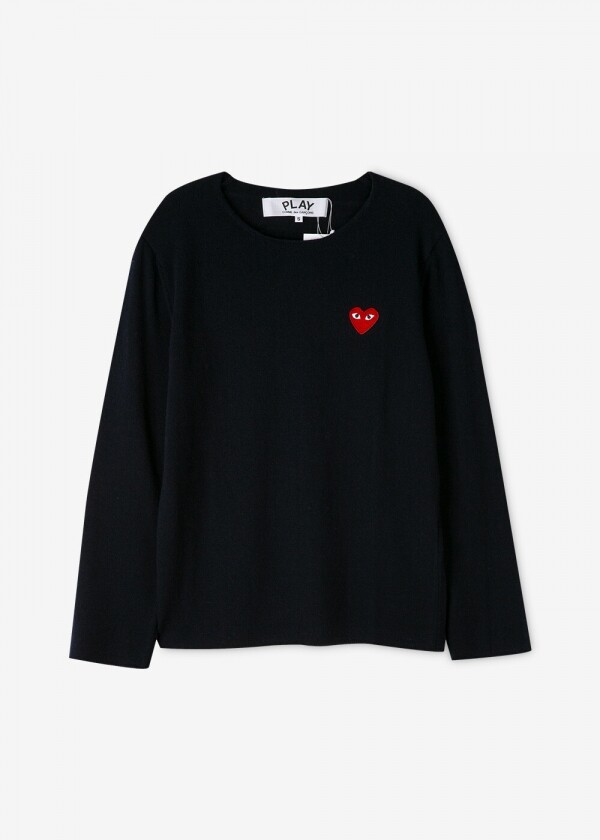 꼬르소밀라노,꼼데가르송 남성 레드하트 와펜 블랙 니트 AZ N068 051 2