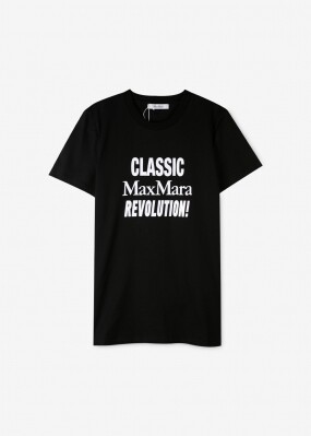 막스마라 여성 클래식 블랙 티셔츠 19460129600 012