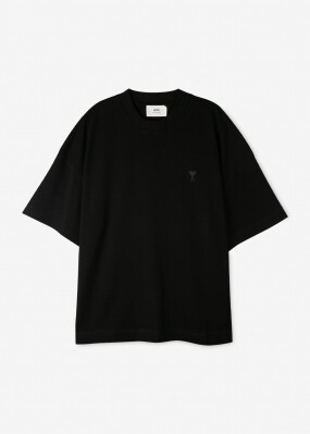 아미 남성 하트 로고 블랙 티셔츠 UTS012 726 001