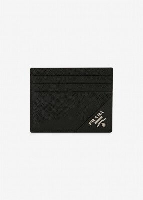 프라다 남성 사피아노 레터링 로고 블랙 카드지갑 2MC223 QME F0002