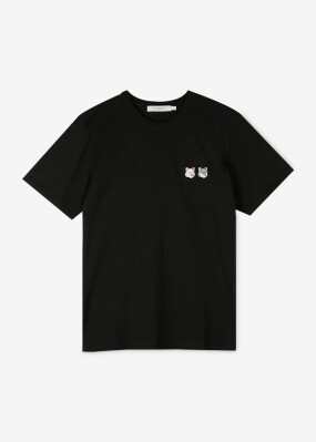 메종키츠네 남성 더블 폭스 블랙 반팔티 JM00124KJ0008 BK