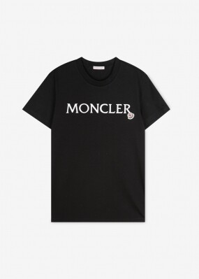 몽클레어 여성 레터링 블랙 티셔츠 8C00009 829HP 999
