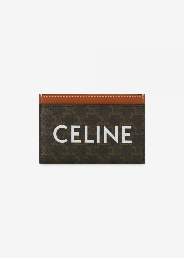 꼬르소밀라노,셀린느 여성 트리오페 로고 탄 카드지갑 10B702CLY 04LU