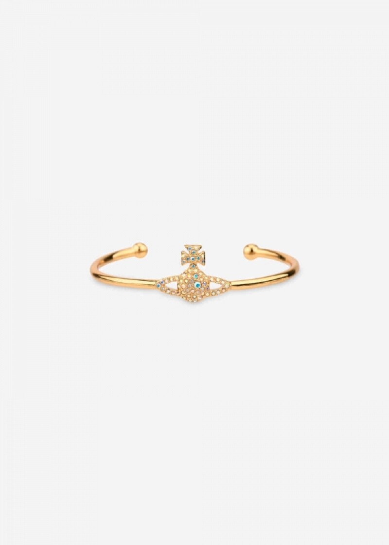 비비안웨스트우드 여성 그레이스 바스 릴리프 골드 팔찌 61010007 R114