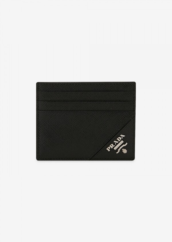 꼬르소밀라노,프라다 남성 사피아노 로고 블랙 카드지갑 2MC223 QME F0002
