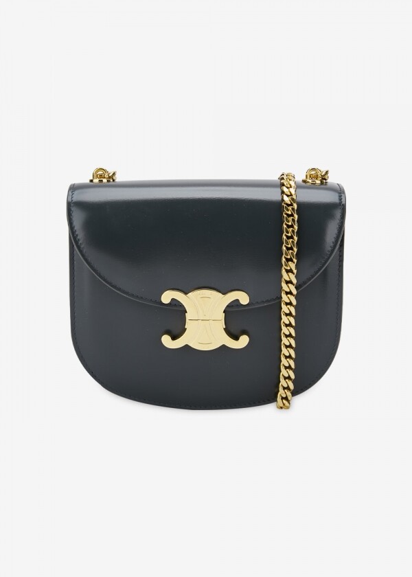 꼬르소밀라노,셀린느 여성 트리오페 틴 체인 슬레이트 그레이 숄더백 110973BF4 10SG