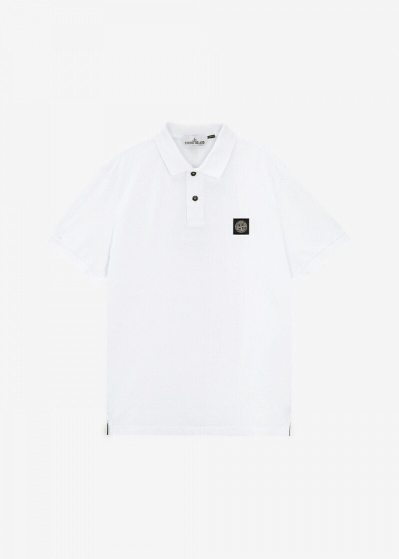 스톤아일랜드 남성 로고 패치 화이트 카라티 81152SC17 A0001