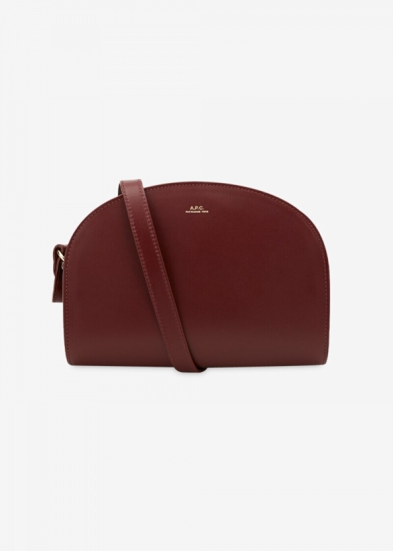 아페쎄 여성 하프문백 버건디 크로스백 PXAWV F61048 GAE