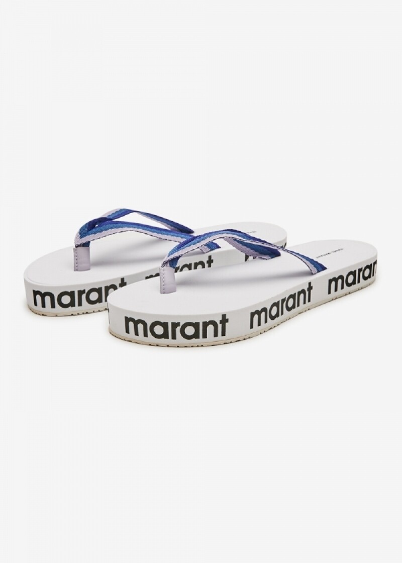 이자벨마랑 여성 로고 프린트 플랫폼 블루 쪼리 SD0676 21P025S 30BU