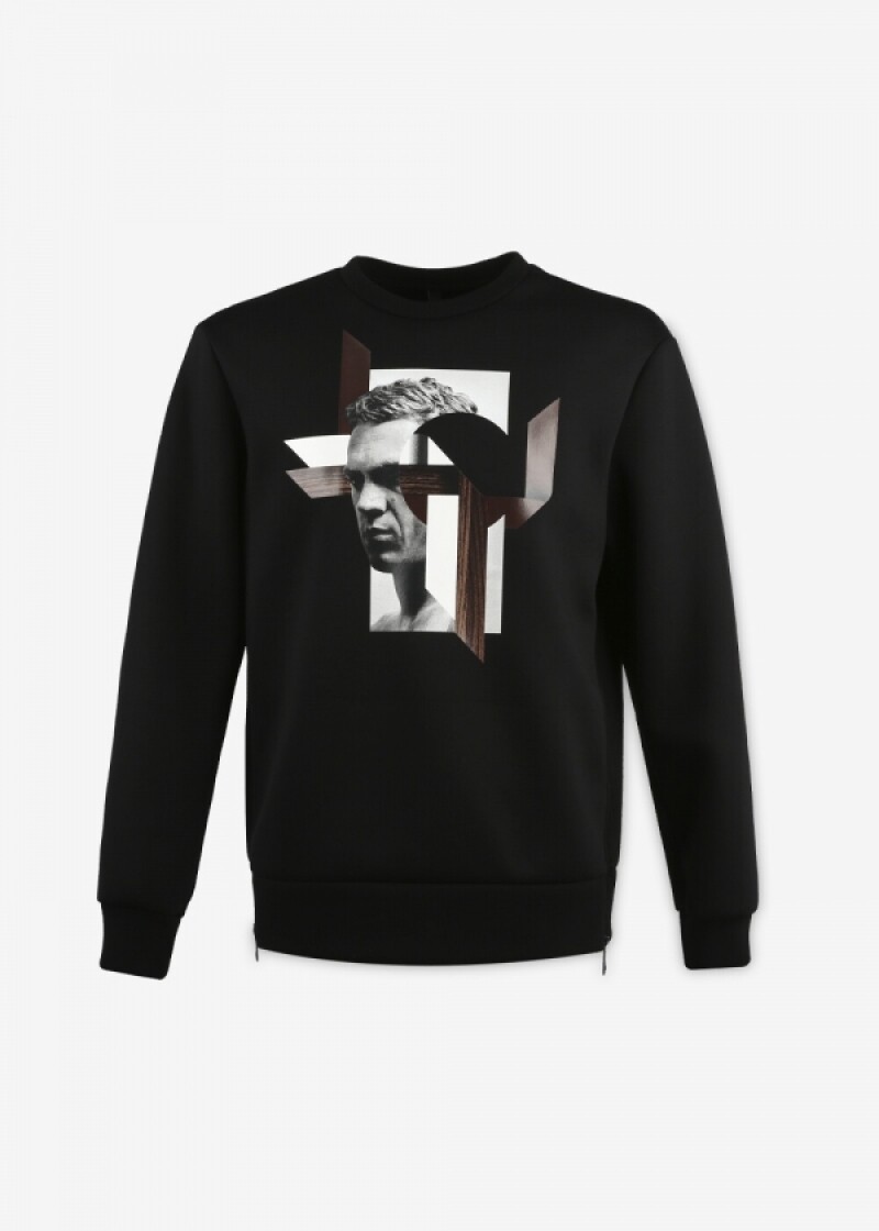 닐바렛 남성 스티브맥퀸 블랙 맨투맨 BJS233S E556S 1802