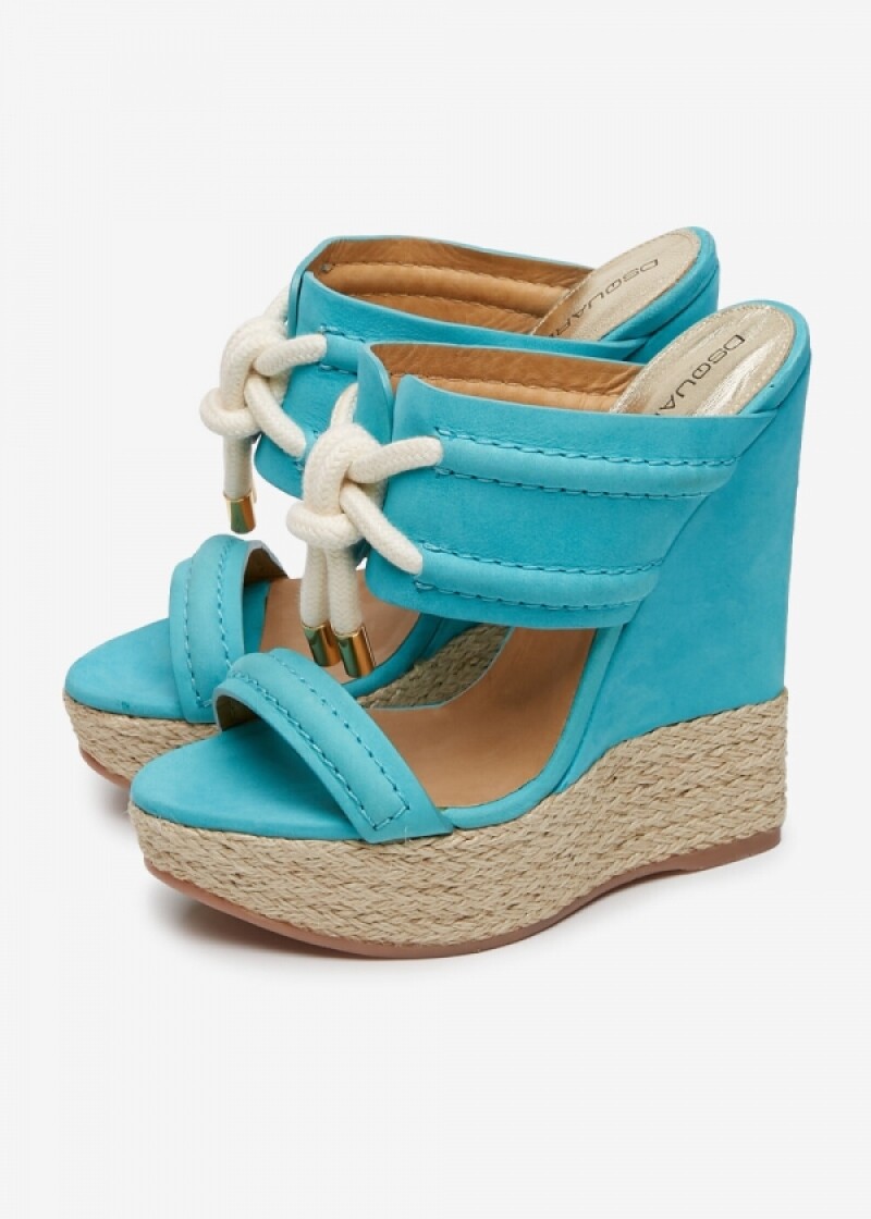 디스퀘어드2 여성 스트랩 에메랄드그린 웨지힐 S13 Q502 V097 35