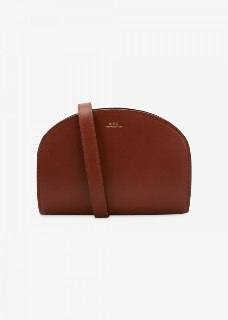 아페쎄 여성 하프문 브라운 크로스백 미니 PXAWV F61392 CAD