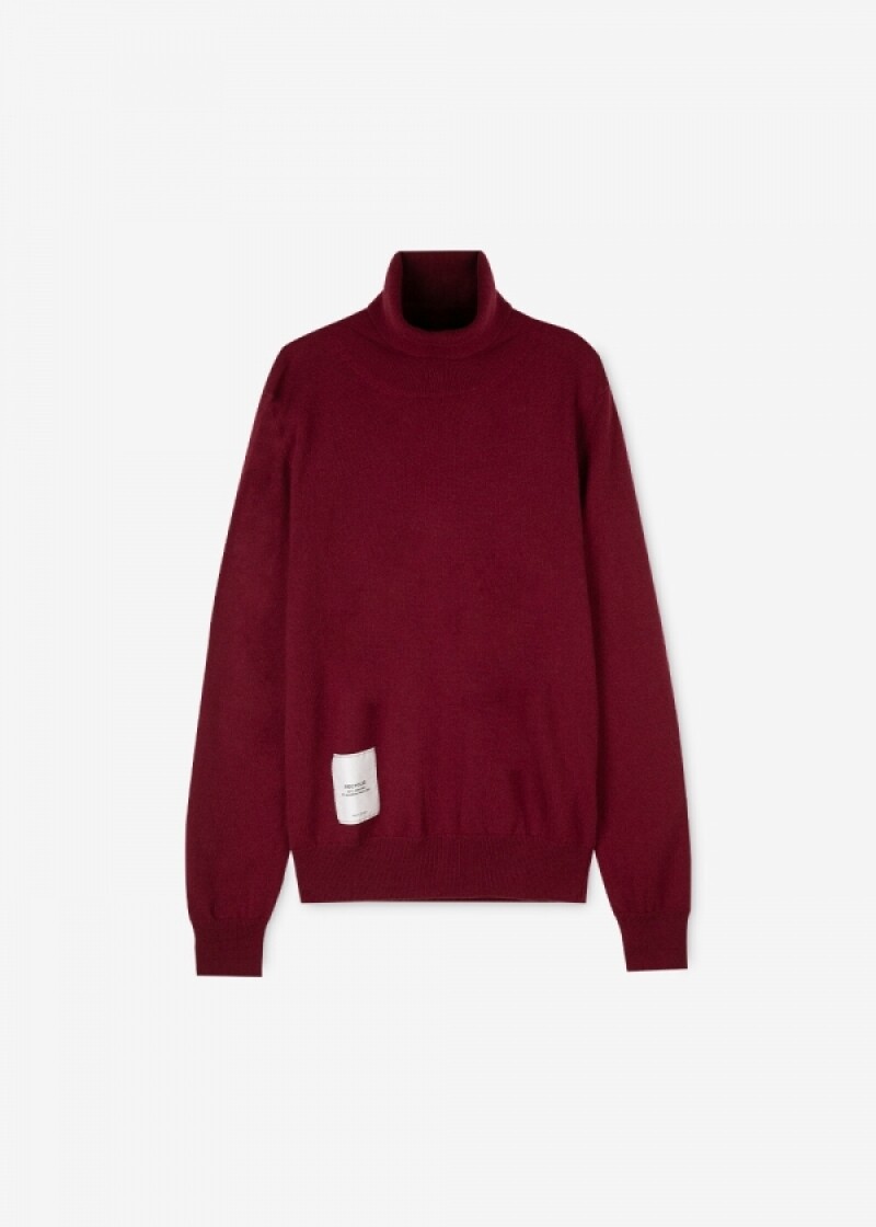 메종마르지엘라 남성 시그니처로고 풀오버 레드 니트 S50HA0974 S16823 248