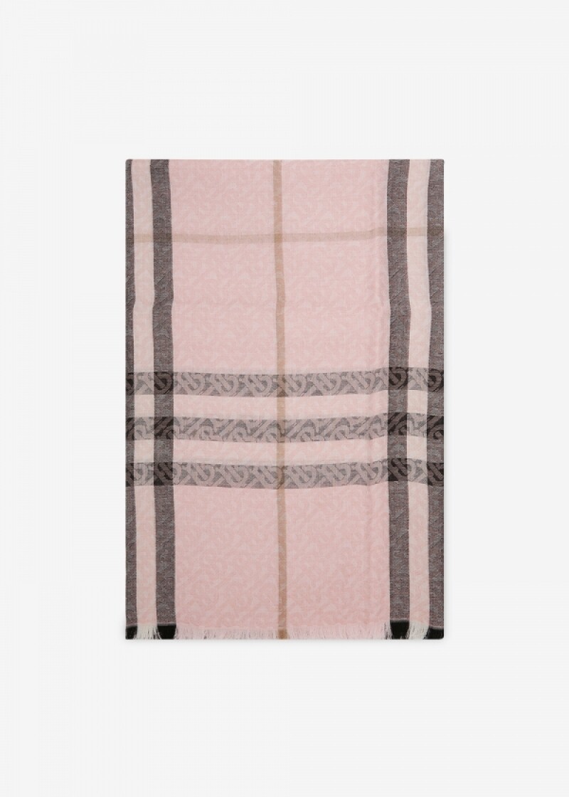 버버리 여성 빈티지 체크 앨러배스터 핑크 스카프 8055871