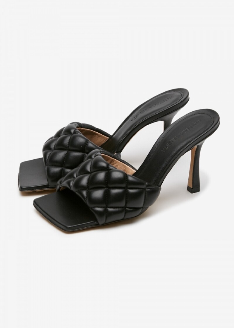 보테가베네타 여성 패디드 힐 블랙 샌들 592015 VBRR0 1000