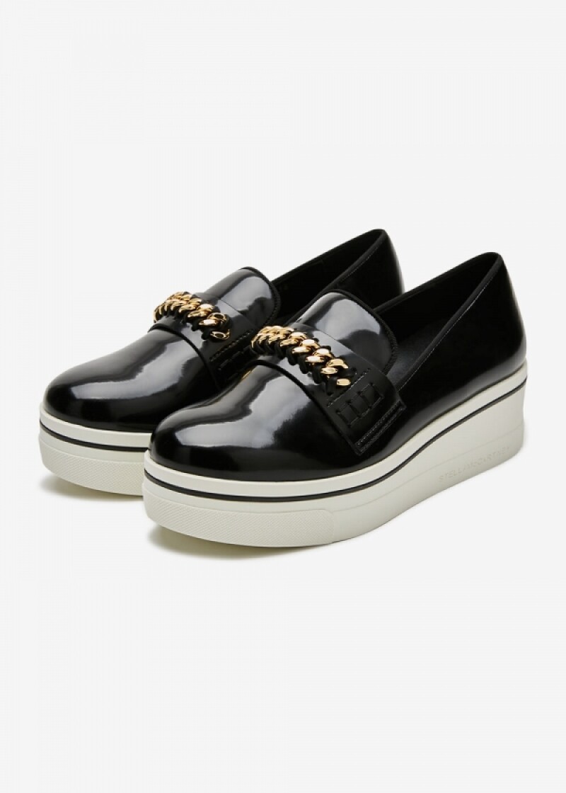 스텔라매카트니 여성 플랫폼 블랙 로퍼 392315 W0VE4 1000