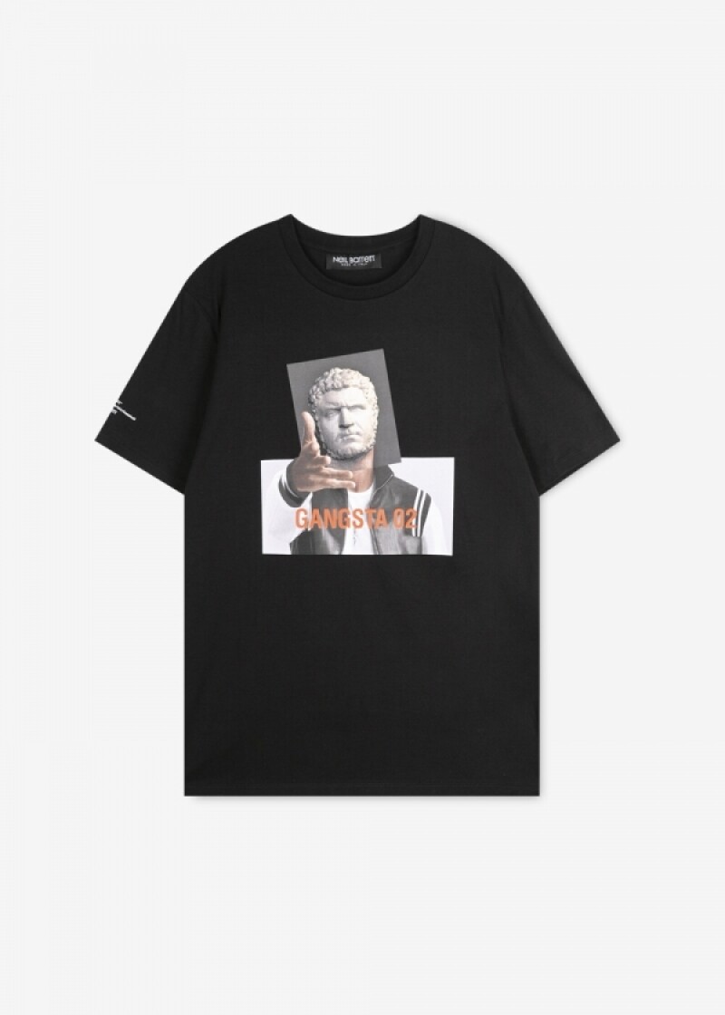 닐바렛 남성 클라우디우스 갱스터 블랙 반팔티 PBJT489A L530S 1414