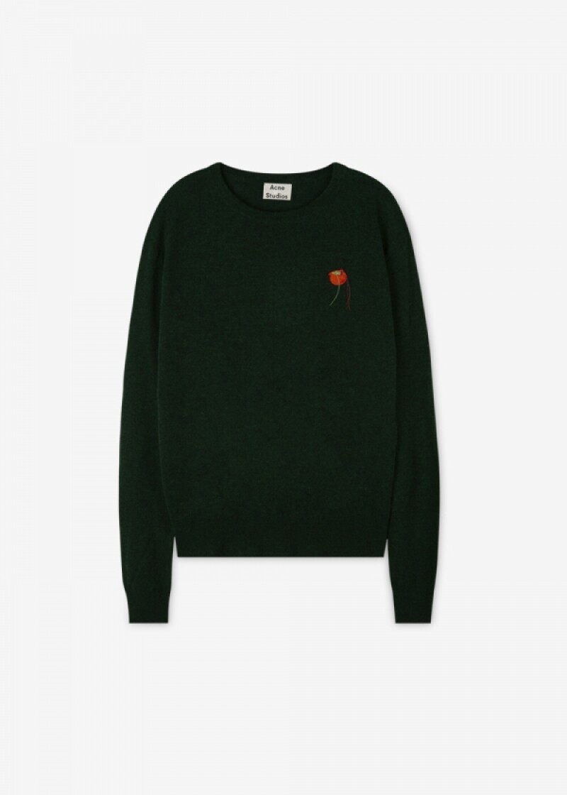 아크네 남성 과일 패치 포레스트그린 니트 B60124 AAY