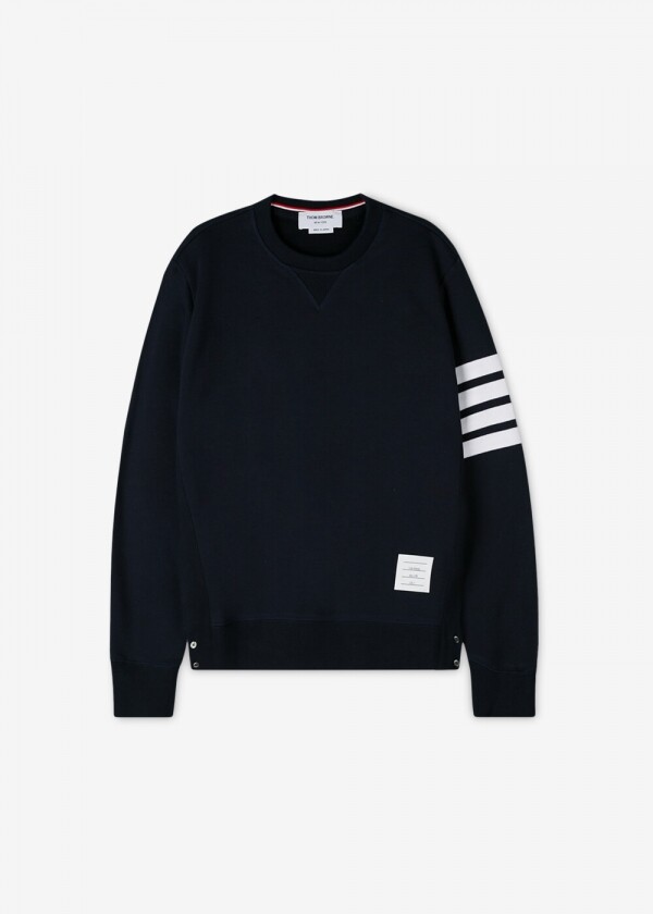 꼬르소밀라노,톰브라운 남성 사선 완장 네이비 맨투맨 MJT021H 00535 461