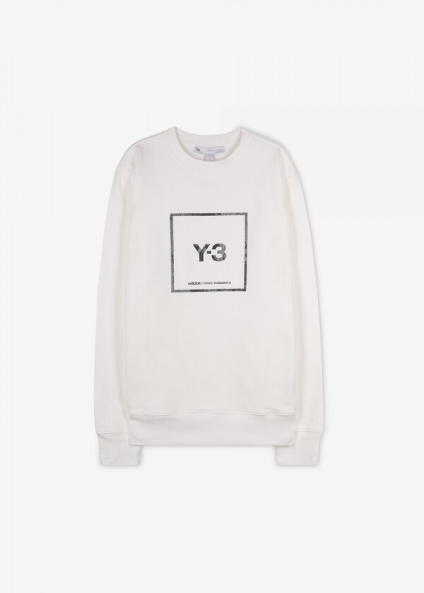 꼬르소밀라노,Y-3 남성 스퀘어 로고 화이트 맨투맨 GV6058 WHITE
