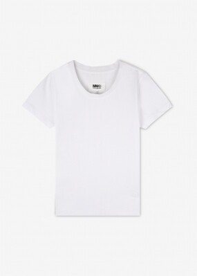 메종마르지엘라 여성 MM6 로고 3팩 화이트 반팔티 S52GC0189 S23901 100