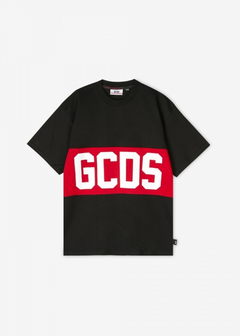 지씨디에스 남성 GCDS 로고 블랙 반팔티 CC94M021014 02