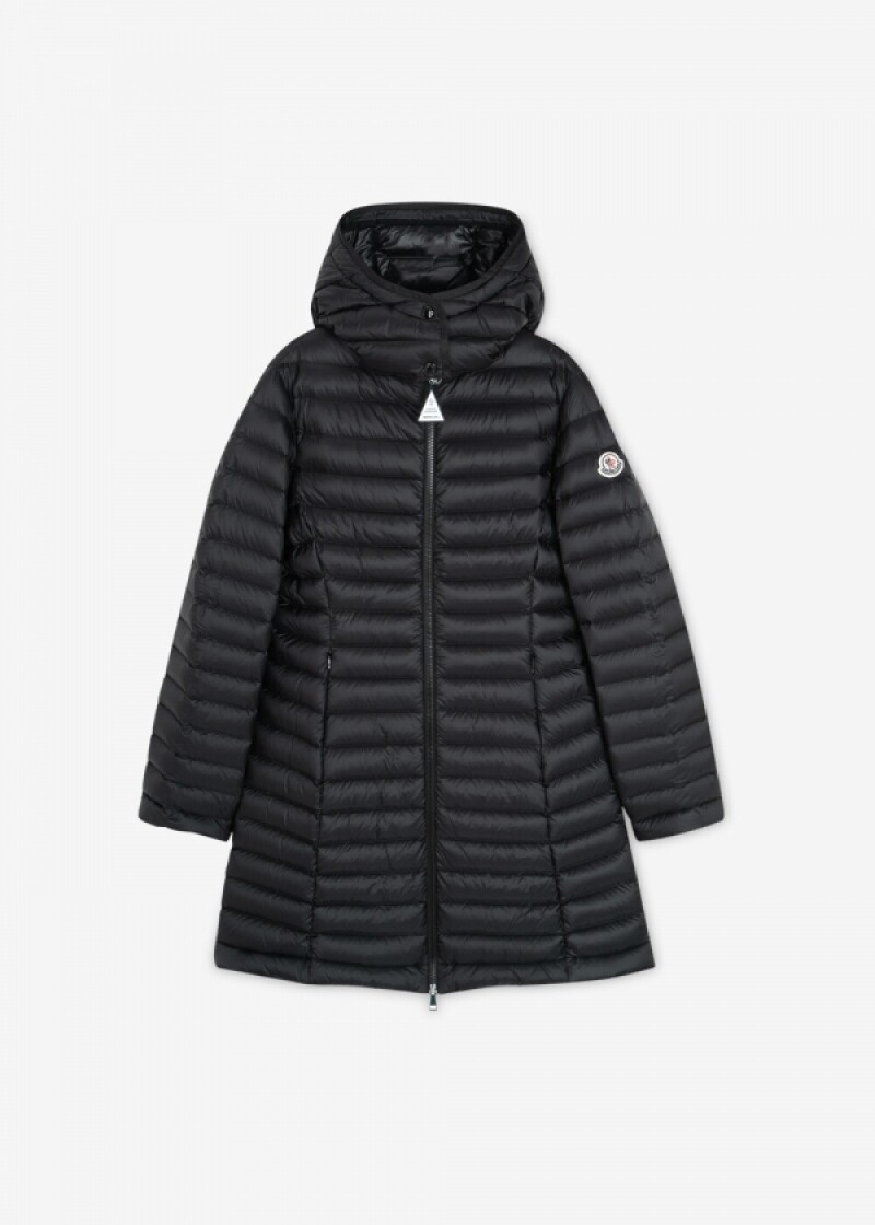 몽클레어 여성 로고 패치 블랙 패딩 1C00006 597YF 999