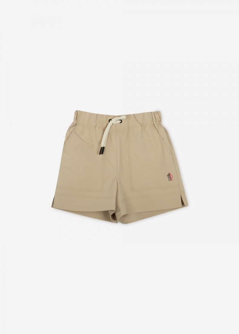 몽클레어 여성 그레노블 로고 베이지 반바지 2B00003 597SL 23P