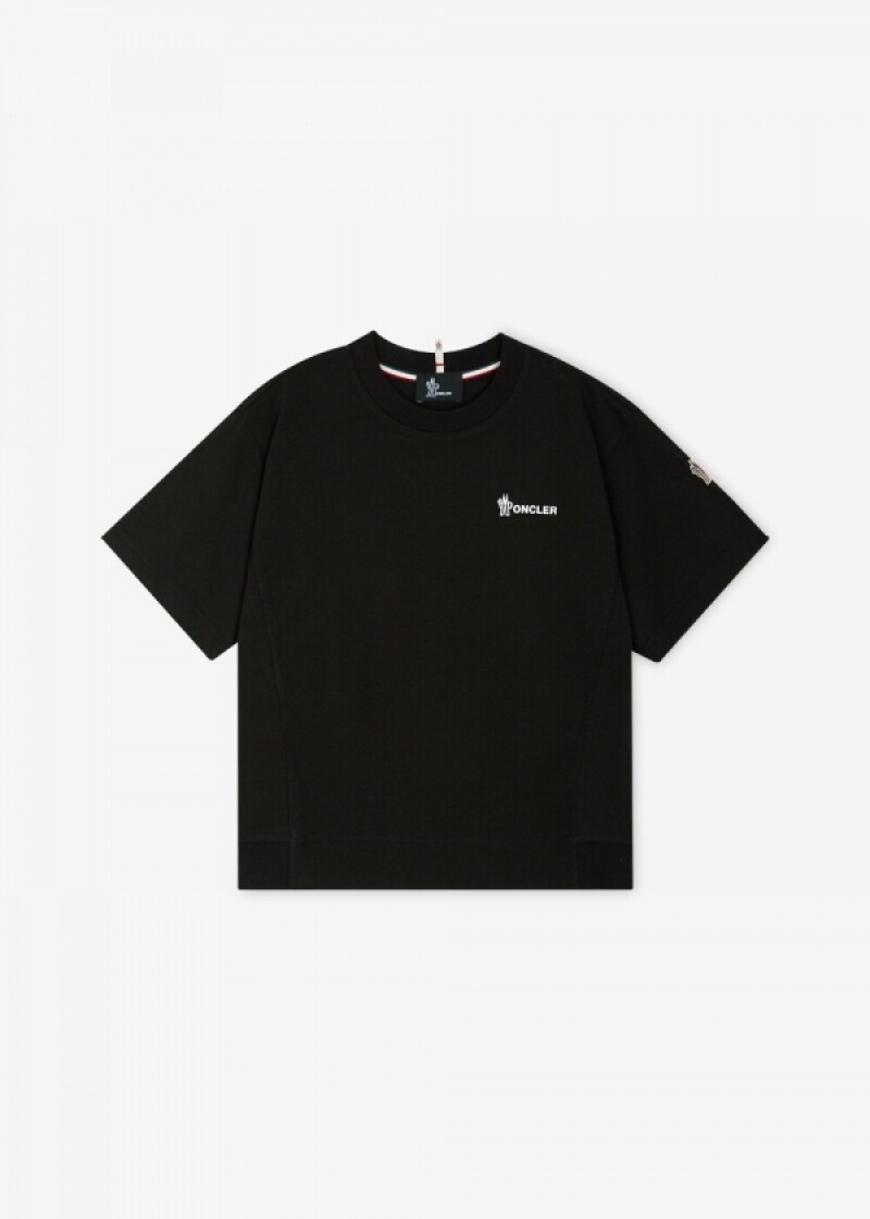 몽클레어 여성 그레노블 로고 블랙 반팔티 8C00009 83927 999