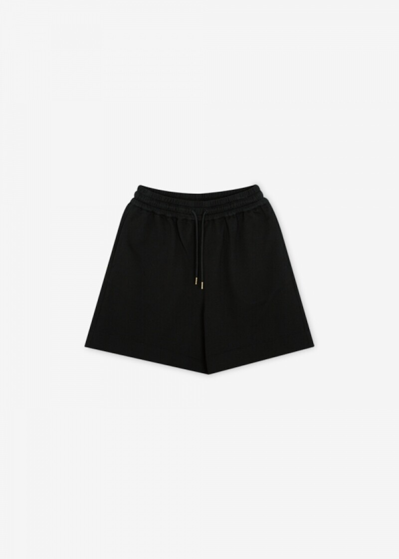 몽클레어 여성 로고 패치 블랙 반바지 8H00011 89A1K 999