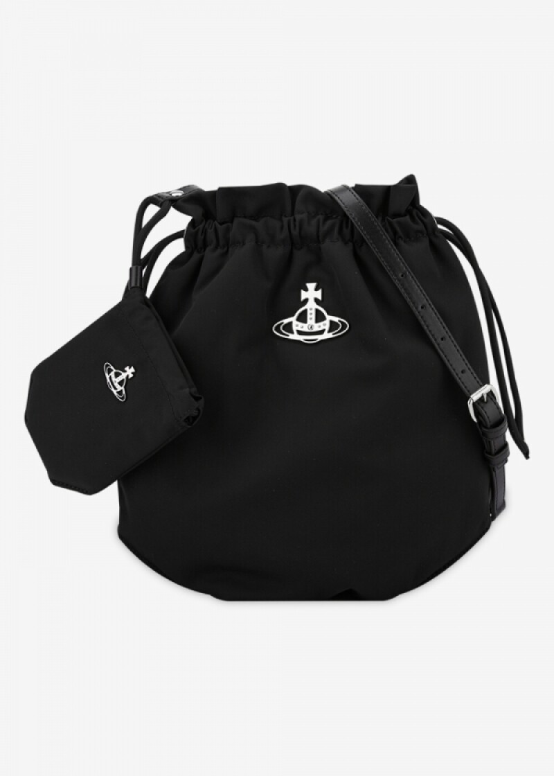 비비안웨스트우드 여성 ORB 로고 블랙 숄더백 57010001U W001Y N401