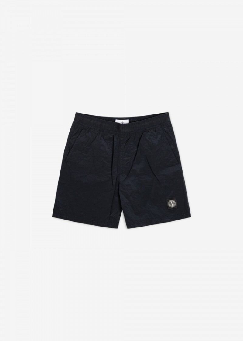 스톤아일랜드 남성 로고 패치 네이비 블루 스윔팬츠 K1S15B100009 S0043 V0020