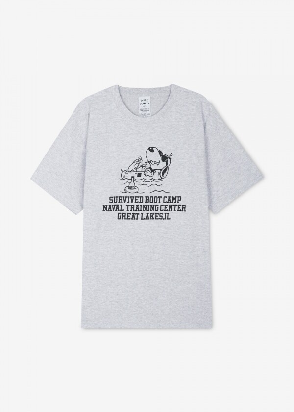 꼬르소밀라노,스크래치_와일드 동키 남성 서바이브 헤더그레이 반팔티 T-SURVIVED HEATHER GREY(180469)