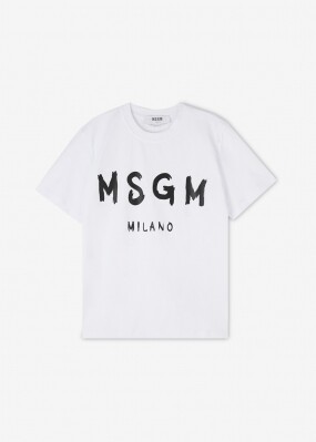 스크래치_MSGM 여성 브러쉬드 로고 화이트 반팔티 2000MDM510 200002 01(181014)