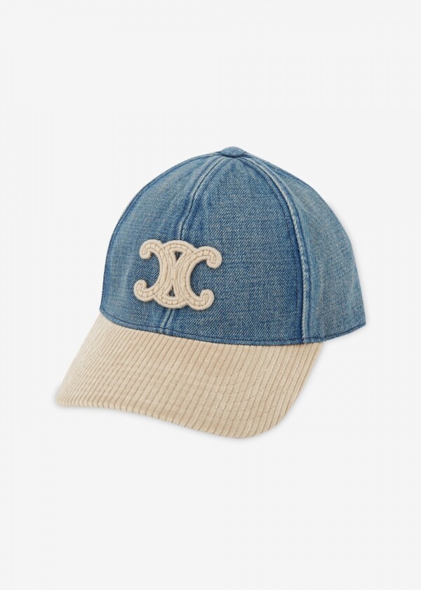 꼬르소밀라노,셀린느 여성 트리옹프 블루/베이지 볼캡 AA044930F 06UW