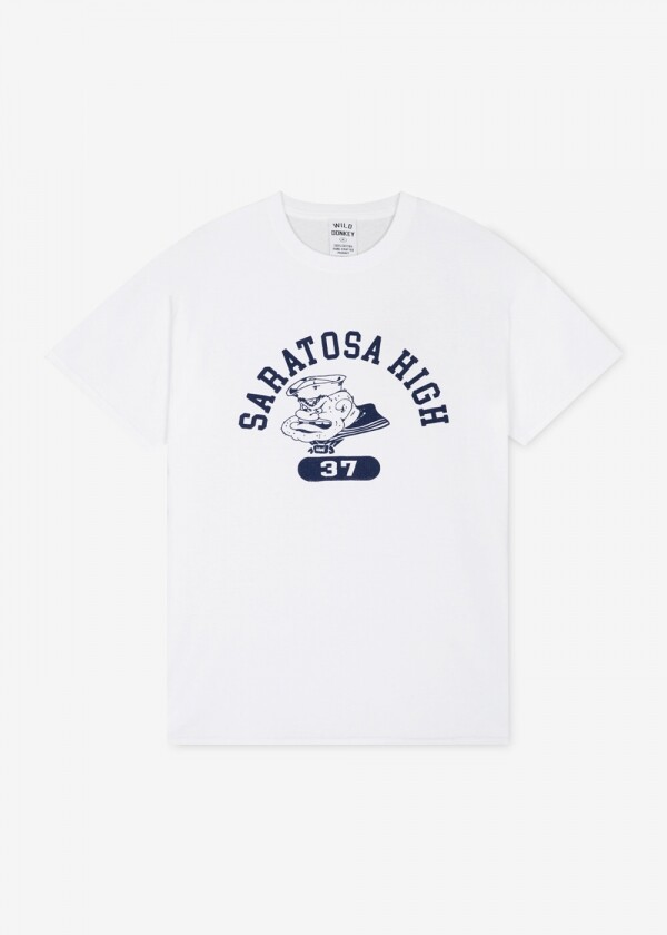 꼬르소밀라노,스크래치_와일드 동키 남성 사라토사 화이트 반팔티 T-SARATOSA WHITE(181859)