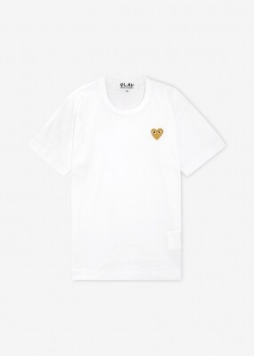 꼼데가르송 공용 골드와펜 화이트 반팔티 AX T216 051 4