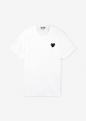 꼼데가르송 공용 블랙와펜 화이트 반팔티 AX T064 051 2