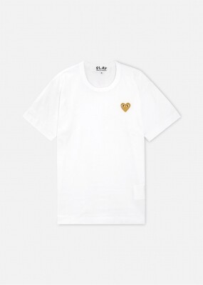 꼼데가르송 공용 골드와펜 화이트 반팔티 AX T216 051 4