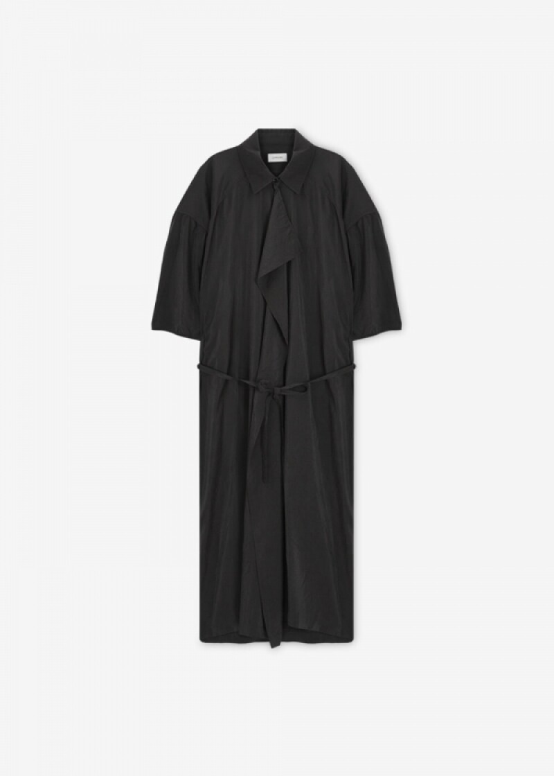 르메르 여성 에시메트리컬 셔츠 롱 다크 에스프레소 원피스 DR1056 LF1308 507