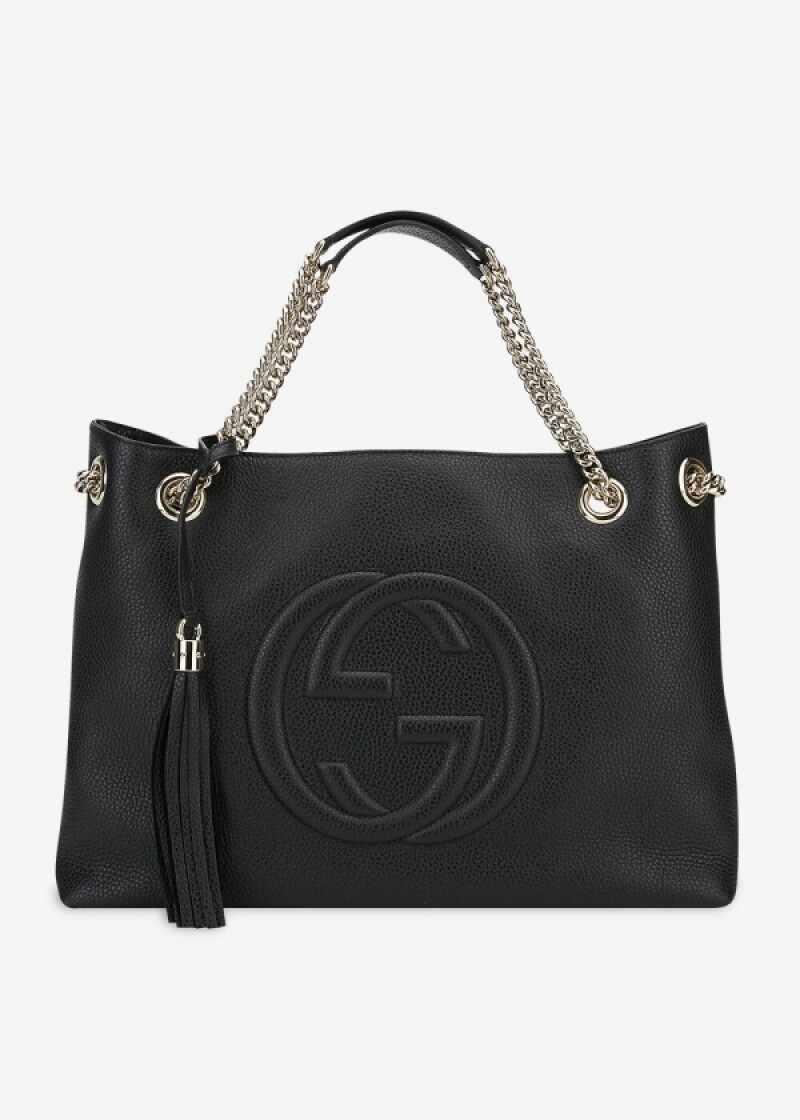 구찌 여성 GG 소호 태슬 블랙 숄더백 536196 A7M0G 1000