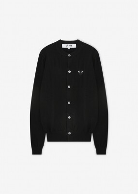 꼼데가르송 여성 하트 와펜 블랙 가디건 AX N023 051 1