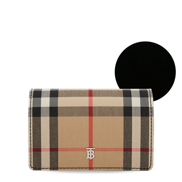 꼬르소밀라노,스크래치_버버리 여성 디태처블 스트랩 빈티지 체크 블랙 카드지갑 8016982(104890)