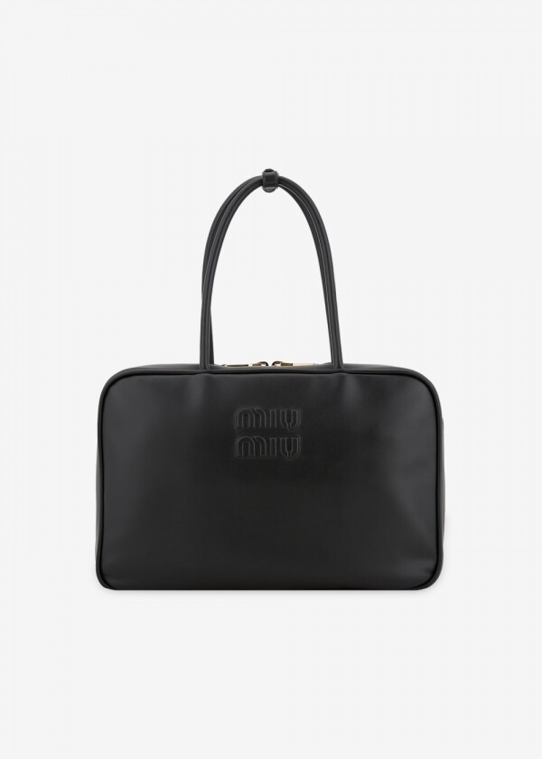 꼬르소밀라노,미우미우 여성 로고 블랙 토트백 5BB117 2CRW F0002