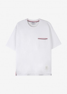 스크래치_톰브라운 남성 원포켓 화이트 티셔츠 MJS183A 07323 100(185385)