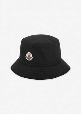 몽클레어 남성 로고 패치 블랙 버킷햇 3B00063 68352 999