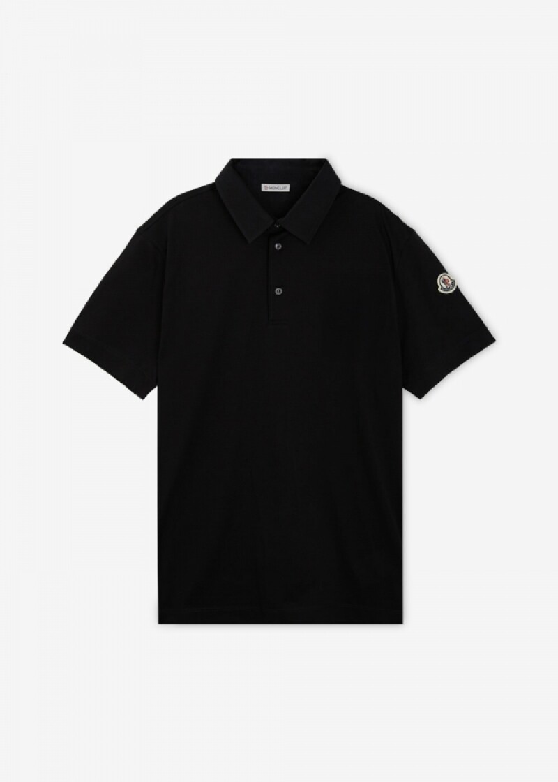 몽클레어 남성 로고 패치 블랙 카라티 8A00018 8390X 999