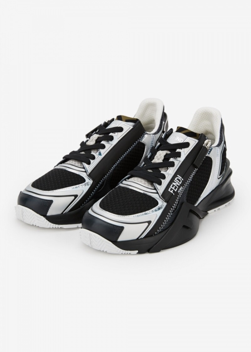 펜디 남성 플로우 블랙 스니커즈 7E1689 AOS0 F1PXV